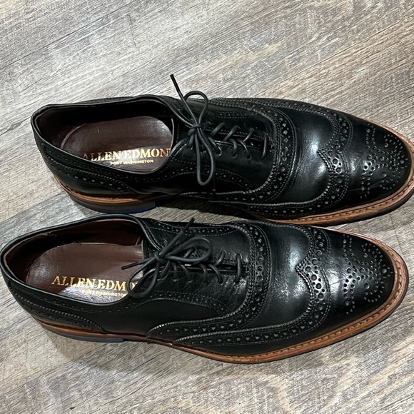 Allen Edmonds Black Leather Wingtip Derbys main image 5